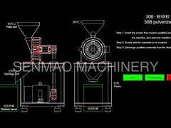 máquina especial do triturador 30B para grões inteiras de moedura do alimento do pó